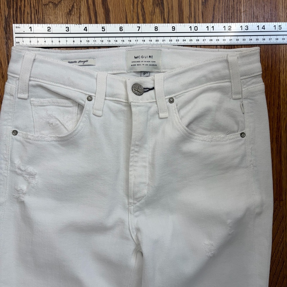 McGuire Valletta Straight Leg White Jean (27) - Picture 5 of 11